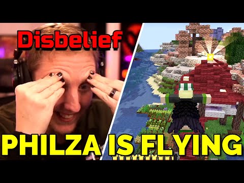 Philza IS FLYING after Etoiles FLEX his Op Gear on QSMP Minecraft