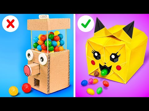 FUNNY CARDBOARD CRAFTS || DIY Kitty Watch and Cute Ideas For Student By 123 GO! GOLD