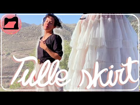 EASY and JAW DROPPING, How to sew a tulle skirt with ruffles.