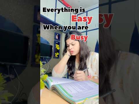 Everything is Easy when you are busy…. 🎯#studymotivation #motivation #ca #cs #cma #upsc #neet #cma