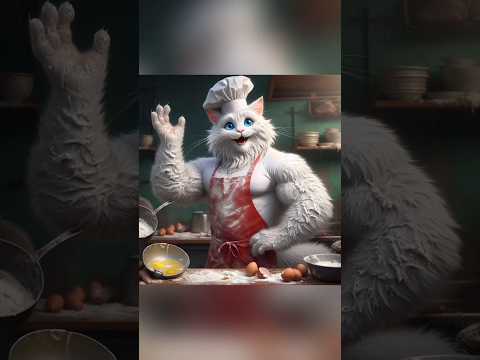 Dad making food #catvideos #catvideo #shorts #shortsfeed #aicatstories