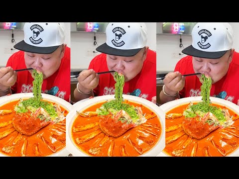 [Big Stomach King Challenge] Challenge to eat king crab noodles worth 3 000 yuan a bowl in Shanghai