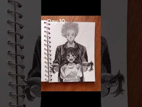 Drawing everyday till I reach 1k subs (Day10) #shorts #2ba_vartist #anime #sketch #dailysketch #art