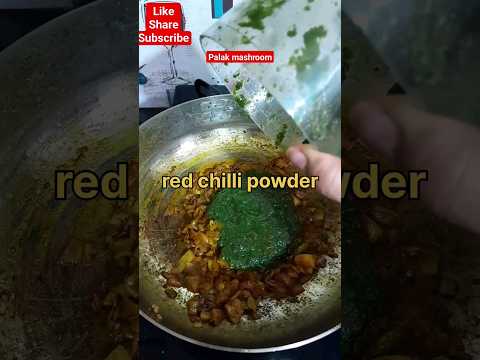 palak mashroom l palak mashroom recipe l #palakmashroom #mashroom #viral #youtubeshorts #shorts