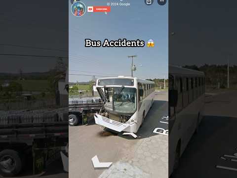 Bus Accident Caught On Google Earth😱 #shorts