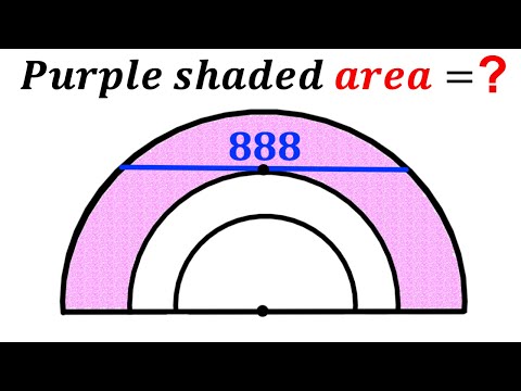 Can you find area of the Purple shaded Rainbow? | (Semicircles) | #math #maths | #geometry