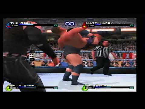 WWF Smackdown Just Bring It - The Rock Vs Matt Hardy Vs Billy Gunn Vs Big Show