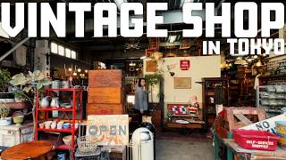 Hunting treasures in a huge vintage furniture warehouse