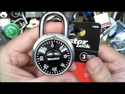 [149] Master Lock 1500 Dial Combination Padlock decoded for an open