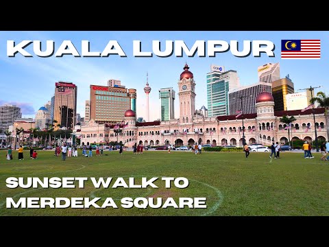 MERDEKA SQUARE Kuala Lumpur Malaysia 🇲🇾 Walking Tour 4K VIDEO | 吉隆坡独立广场