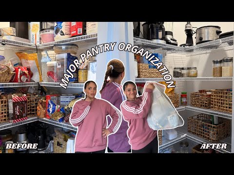 EXTREME PANTRY ORGANIZATION *SATISFYING* // REALISTIC decluttering, cleaning + organization!