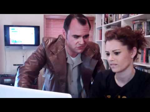 Heather and her dad watch Rebecca Black video