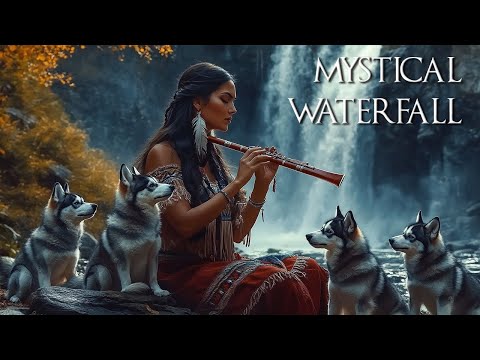 Mystical Waterfall - Native American Flute and Nature sounds - Sleep Relaxing Music