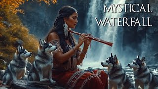 Mystical Waterfall - Native American Flute and Nature sounds - Sleep Relaxing Music