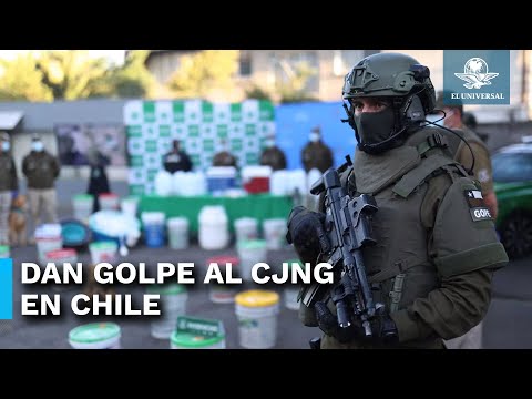 Hallan narcolaboratorio del CJNG en Chile; realizan incautación histórica de metanfetamina