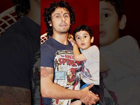 Sonu Nigam with his wife and son beautiful pictures #shorts #song