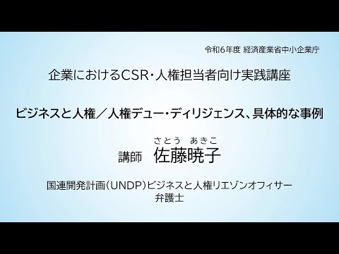 ビジネスと人権／人権デュー・ディリジェンス、具体的な事例