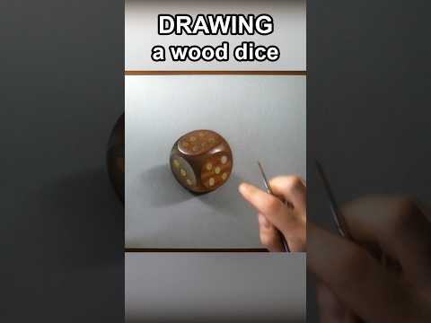 How to draw a wood dice #art