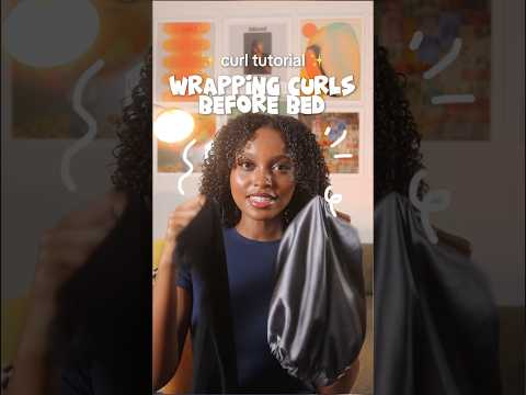 wrapping curly hair before bed #curlyhairroutine #naturalhaircare #curlyhaircare #curlyhairstyles