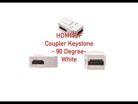 HDMI F/F Coupler Keystone - 90 Degree - White P#3615