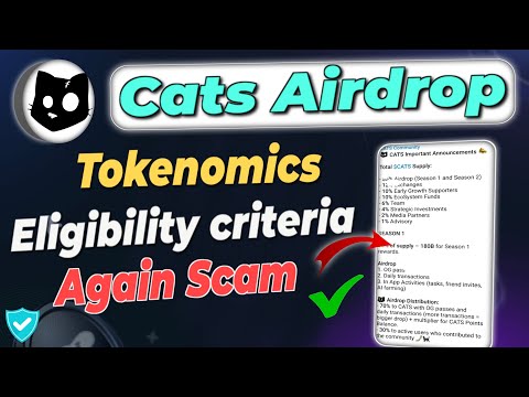 Cats airdrop eligibility criteria | Cats airdrop tokenomics | cats airdrop listing #catcoin