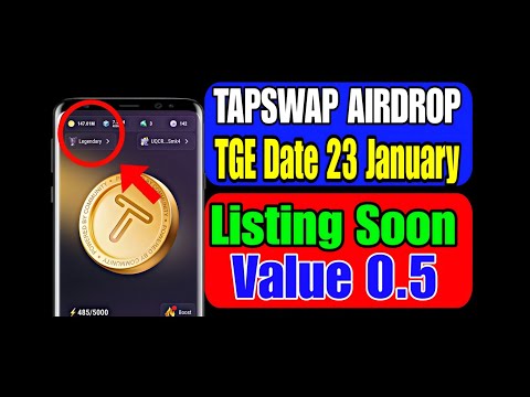 TAPSWAP AIRDROP | Tapswap listing date | TAPSWAP Official Listing | Tapswap se withdrawal kese kare