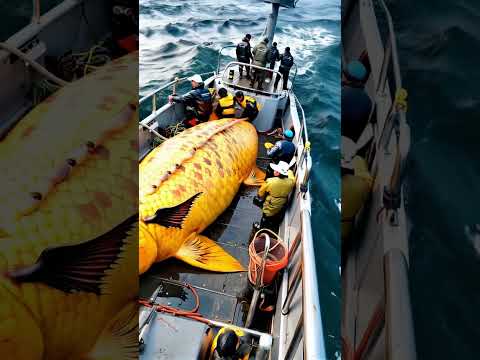 GIANT sea creature caught by fishermen🌊🐟