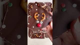 Easy & Cute Christmas Dessert: Reindeer Chocolate Bark #christmastreat #nobakedessertrecipe #yummy