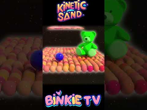 Smash Kinetic Sand Shapes and Learn With Bowling Ball  #kineticsandplay