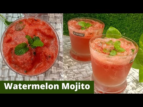 watermelon Mojito- watermelon mocktail- #ramadanrecipes refreshing homemade watermelon Mojito recipe