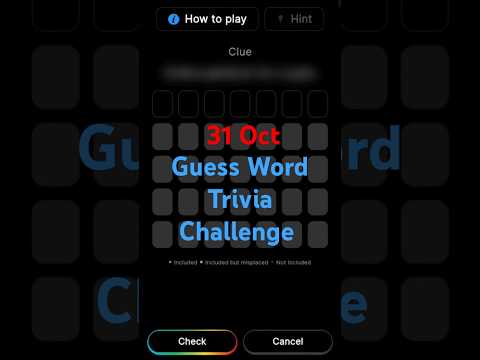 Today 31 Oct Blove DApp Guess Word Trivia Challenge