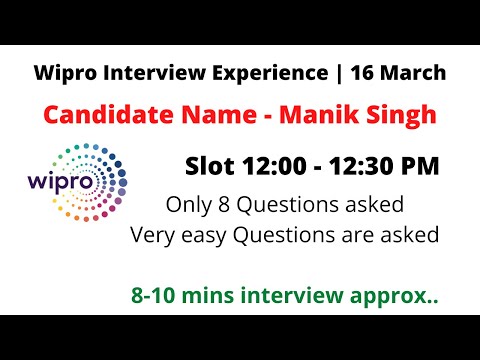 Latest Wipro Interview Experience | 16th March | Slot 12 PM | Latest Wipro Interview Experience