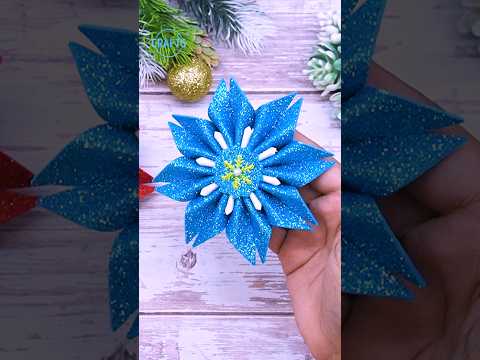 Cute DIY Snowflakes Ornaments for Christmas Decorations❄️ #christmas #shorts #decor #craft #diy