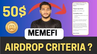 Memefi Airdrop Criteria Announced || Memefi Coin Allocation Criteria