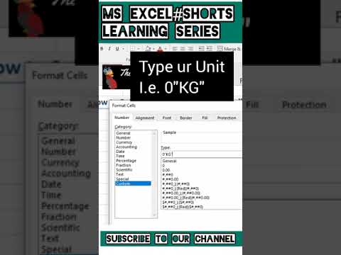 19 #shorts | How to Set Custom Unit Messure in cells || MS Excel tricks & tips || #youtubeshorts