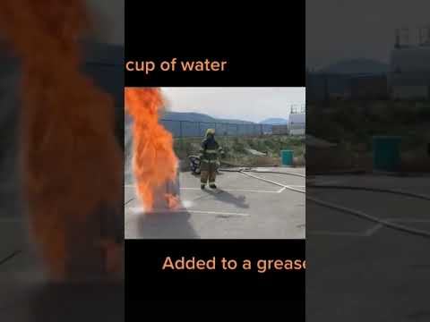 Do not put water on a grease fire.     #dtffpodcast  #fire  #whatnottodo #firesafetytips