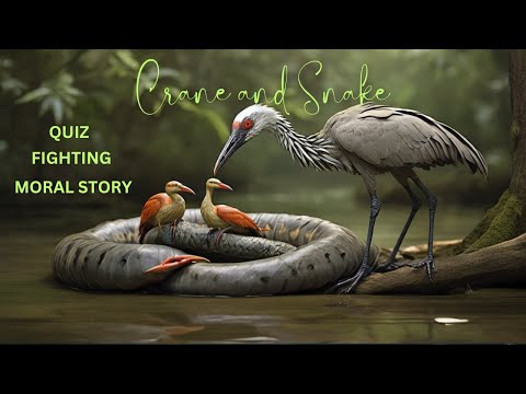 Crane And Snake |#animals  #cartoon #2024 #story #englishstory #youtube  #ytviral @EnglishFairyTales