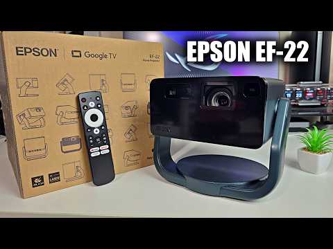 Google TV on EPSON EF-22 Mini Laser Projector is a GAME CHANGER!