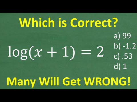 log(x + 1) = 2, x =? Understand Why Logarithms are so POWERFUL!