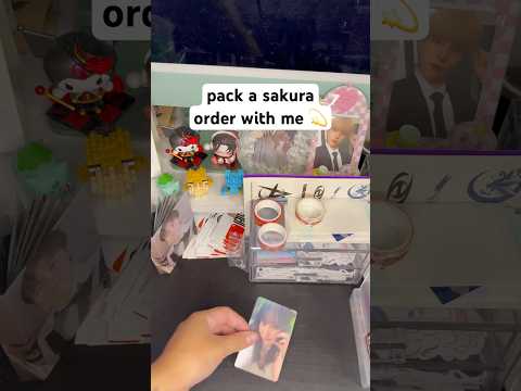 pack a sakura order with me 💫 #pwm #lesserafimsakura #packingorders #packwithme #newjeans #ateez