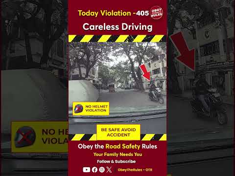 Today Violation 405 - Secure Your Ride with Helmet #otr #obeytherules #chennaitrafficpolice