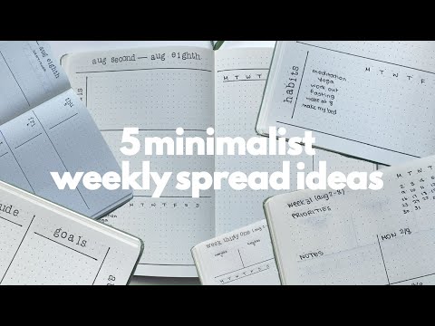 5 minimalist weekly spread ideas for your bullet journal!