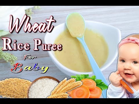 Wheat Rice Puree for Baby || 6month to 2years Baby food || Baby and Toddler Lunch and Dinner recipes