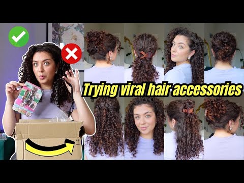 Curly Hairstyle Ideas | Unboxing & Testing Viral Curly Hair Accessories