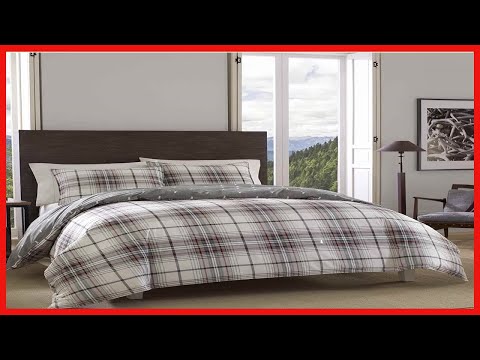 Eddie Bauer - Twin Duvet Cover Set, Cotton Reversible Bedding with Matching Sham