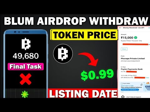 Blum Token Price & Listing Date - Blum Airdrop Withdrawal New Update Today