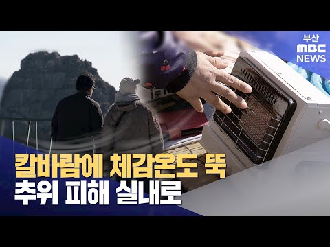 칼바람에 체감온도 뚝..추위 피해 실내로 (2024-12-22,일/뉴스데스크/부산MBC)