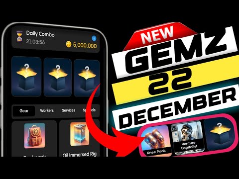 gemz daily combo today 22 December | gemz | gemz daily code combo today #gemz #mk_khizar_tech