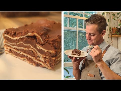 Decadent Gluten Free Chocolate Layer Matzo Cake with Belgian Chocolate!