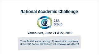 CSA Group National Academic Challenge - Université de Sherbrooke